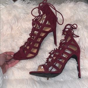 Super cute red wine heels